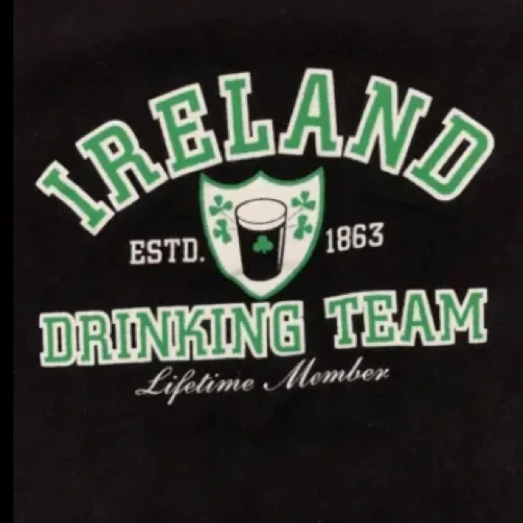 St Patrick’s Women’s Juniors Ireland Drinking Team T Shirt Black/Green Large - Picture 6 of 7
